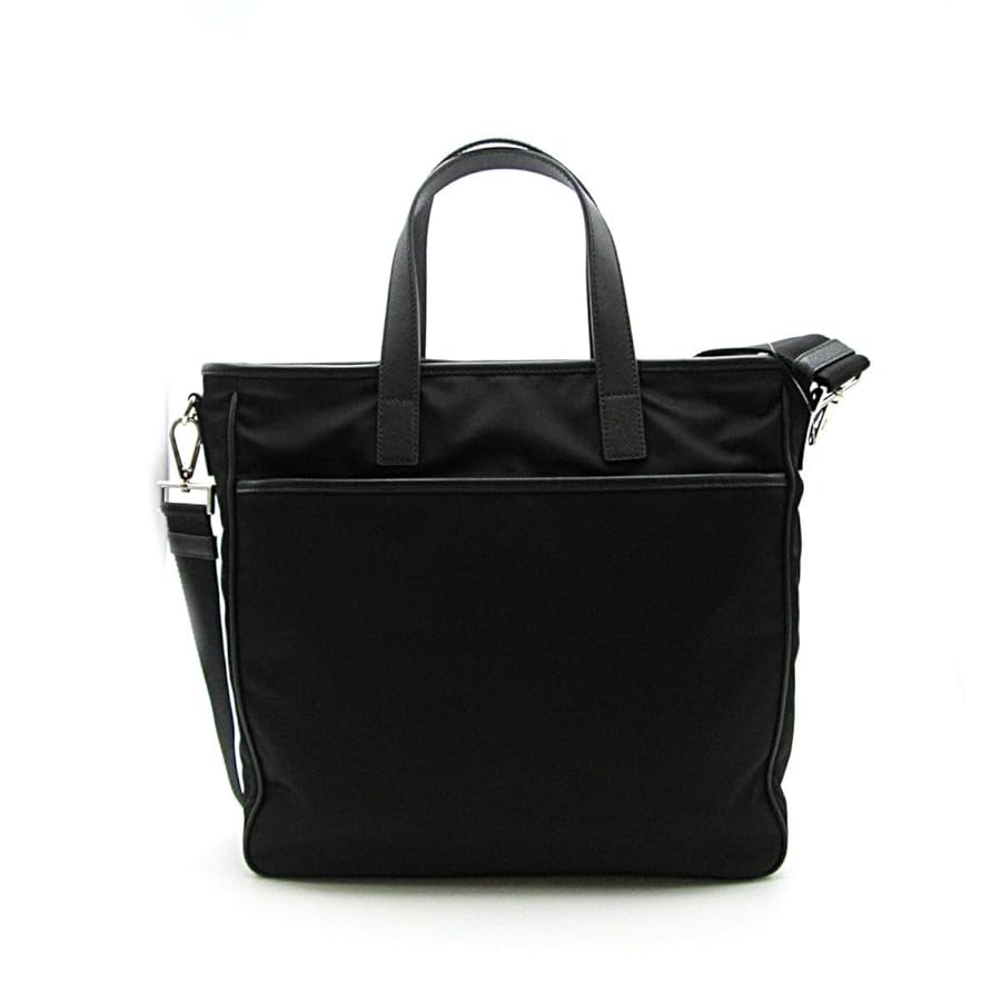 PRADA ブラックキャンバスバッグ PRADA - プラダ PRADA トートバッグ CANAPA RICAMO エンボスロゴ